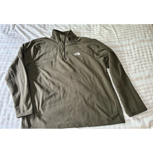 The North Face Other - The North Face Sweater Mens Large Green Olive 1/4 Zip Outdoors Fleece Pullover